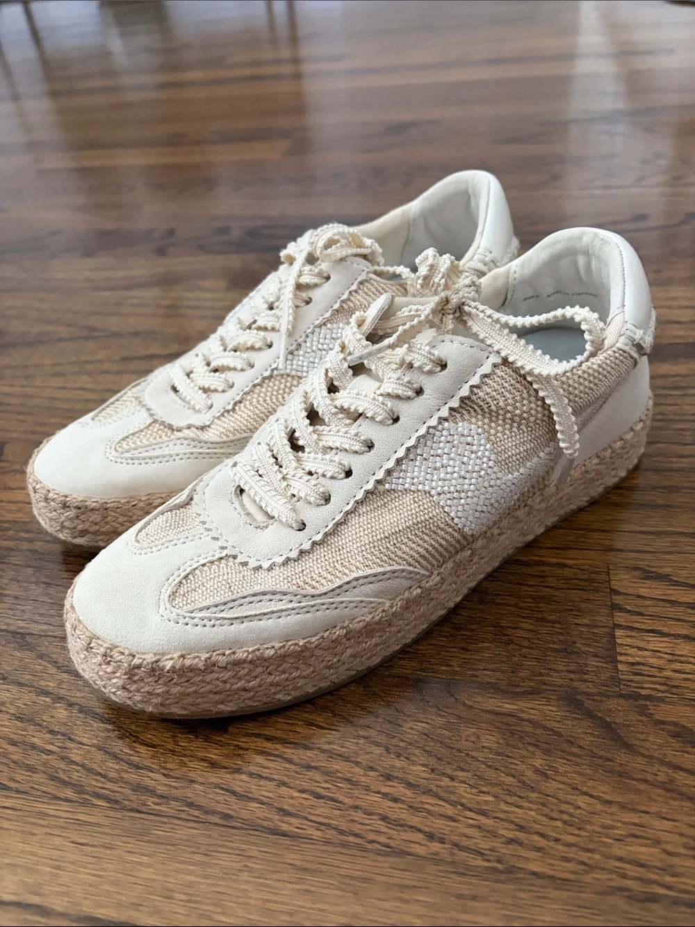 Dolce Vita Notice Beaded Lace-Up Low-Profile Espadrille Sneakers